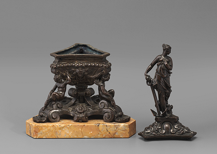 Bronze Inkwell with Figure of Hope Slider Image 3